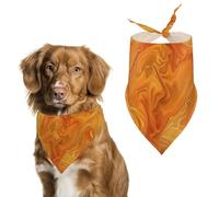 Pet Scarf Dog Scarf Pet Bandana Bandana for Dogs Orange And Yellow Lava Printed for Most Dog And Cat