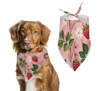Pet Scarf Dog Scarf Pet Bandana Bandana for Dogs Peach Strawberry Print Printed for Most Dog And Cat