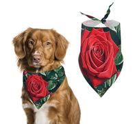 Pet Scarf Dog Scarf Pet Bandana Bandana for Dogs Red Rose Romantic Printed for Most Dog And Cat