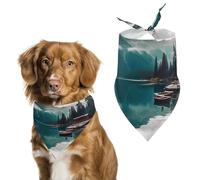 Pet Scarf Dog Scarf Pet Bandana Bandana for Dogs Scenic Lake Printed for Most Dog And Cat