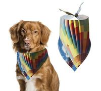 Pet Scarf Fashionable Colorful Hot Air Balloon Printed Triangle Scarf Washable Handkerchief for Dog Cat Decoration