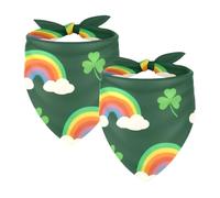 Pet Scarf Green Botanical Herb Dog Cat Bandanas, Color506 | Lightweight Sheer Chiffon Dog Bandanas - Cute Print, Breathable, Soft & Fade-Proof. 2 Sizes, Suitable for Dogs, Cats to Use