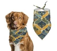 Pet Scarf Mustard Yellow And Brown Dog Bandana Holiday Thanksgiving Bandana for Large And Extra Large Dogs