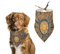 Pet Scarf,Mystic Tarot Card Sun and Moon Face Printed Personalized Dog Scarf Triangle Bib Bandana Accessories Funny Dog Bandanas for Dogs Cats