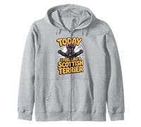 Pet Scottie Dog Breed Today I feel like a Scottish Terrier Zip Hoodie