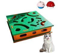 Pet Scratching Activity Cube: Silent File Board, Interactive Felt Maze Game with Rolling Bell | Indoor Cats Puppies Furniture Exercise Time Ju