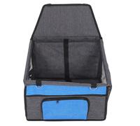 PET Seat for Center Console, Mesh Ventilation Oxford Cloth Blue | Front Pocket and Safety Rope, Tear-resistant Build, for Kittens, Small Dogs, Road Trips