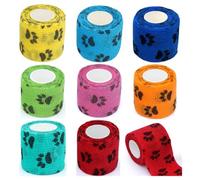 Pet Self Adhesive Bandage, Wanfoou 8 Rolls Self Adhering Bandage, Vet Wrap Bulk,Waterproof Self Adherent for Dog, Horse, Pet and Others