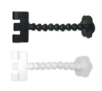 Pet Selfie Rod Phone Clip 2pcs Pvc Adjustable Angle White Black