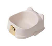 Pet Shape Single Bowl Dog Bowl Feeder Pet Cat Bowl Feeder,White