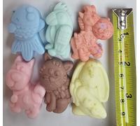 Pet shaped soaps, Pack of 6, handmade to order colours will vary