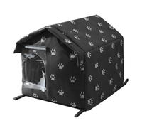 Pet Shelter Cabin - Aluminum Foil Lining, sturdy Windproof Structure, Portable Foldable Build | Cat Kitten Dog Bunny Housing, Winter Cold Protection Zone, Home Porch Yard Comfort Retreat Area