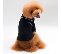 Pet Shirt Botton down white strips decor Cat Cute Cool Stretchy Material For Chihuahua Summer(L)