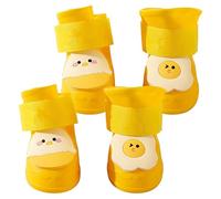 Pet Shoes No Slip - Silicone Dog Shoes Grip 4 Pieces Outdoor Waterproof Cute 3D Shape Dog Boots Paw Protectors
