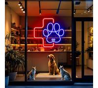 Pet Shop Neon Sign, Vets Cute Animal LED Light, Pets Store Wall Decor, Grooming Salon Light