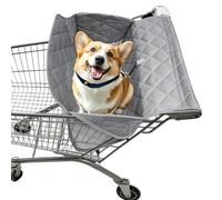 Pet Shopping Cart Basket Liner - Foldable Box Structured Cushion Mat, Padded Wire Grid Protector, Lightweight Travel Grocery Nest, Portable Cafe Restaurant Booster, Water Resistant Dog Seat | For Smal