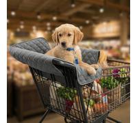 Pet Shopping Cart Cover for Dogs & Cats: Easy to Attach Remove & Clean, Machine Washable & Portable - Soft Breathable Grocery Cart Cover Hammock, Seat Cushion & High Chair Cover with Storage Pouch