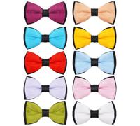 PET SHOW 10 Pack Mixed Colors Dog Bowties for Small Dogs Sliding on Collar