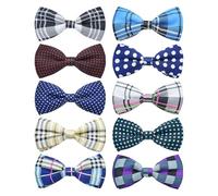PET SHOW 10 Pack Pet Big Dogs Collar Embellishment Attachment Bow Ties for Medium Large Dogs Collar Charms Accessories Slides Bowties for Birthday Wedding Parties Assorted A Style Assorted B Styles