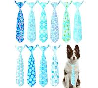 PET SHOW 10 Pack Winter Big Dog Ties Neckties for Extra Large Breed Dogs XL Adjustable Neck Ties Girl Boy Pets Snowflake Costumes Dog Grooming Accessories Holiday Party Gift Favor