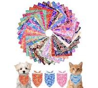 PET SHOW 50 Pack Paisley Dog Bandanas Bulk XS for Small Dogs