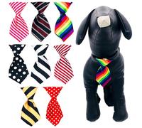 PET SHOW 8pcs Dot Stripe Small Dogs Collar Charms Neckties Medium Dog Cats Puppies Kitten Slide on Collars Attachment Accessories Neck Ties Party Holiday Costumes