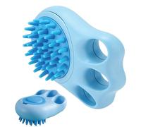 Pet Shower Brush - Soft Shampoo Dispensing Scrubber,Silicone Bristle Cat Wash Brush - for Bathing Grooming Massage Short Long Hair Kitten
