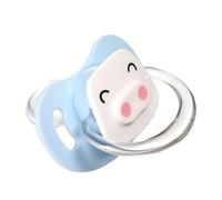 Pet Silicone Calming Pacifier, Dog Pacifiers for Small Dogs, Kitten Pacifiers, Puppy Teething Toys and Cat Chew Toys, Essential Pet Supplies, Puppy Essentials and Kitten Supplies (Blue Pig)