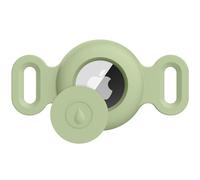 Pet Silicone Protective Case for Apple Airtag GPS Finder Cat Small Dog Collar Loop, Pet Loop Holder for Air_tag, for Apple Locator Tracker Anti-Lost Device (Matcha green)