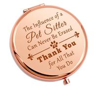 Pet Sitter Compact Makeup Mirror for Woman Thank You Gifts for Dog Sitter Walker Pet Lover Owners Dog Sitting Gift Christmas Thanksgiving Birthday Presents Fur Mum Grandma Folding Makeup Mirror