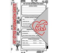 Pet Sitter Information Sheets: 7" x 10" Petsitter Care Instructions & Emergency Contact Information Notepad, Pet Sitting Checklist w/ Notes to Owners ... for Animal Sitters, Pet Supplies (100 Pages)