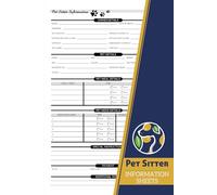 Pet Sitter Information Sheets: Dog Sitting Service Client Data & Appointment Log with Index | Track Owner Record, Animal Meal, Allergies, Medicine and More | 100 Pages
