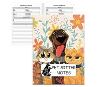 Pet Sitting Book | Scratch-resistant Cover Multi-functional Notes - Log Book For Pet Sitters | for Dog Cat Kitten Home Travel Indoors Outdoors
