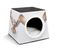 Pet Sleeping Nest Bed, A Barn Owl Printed Dog House Cat Nest, Winter Pet House are Suitable for Most Cats, Dogs, and Other Small Pets