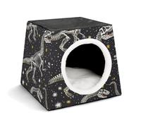 Pet Sleeping Nest Bed, Dinosaur Skeleton Pattern Printed Dog House Cat Nest, Winter Pet House are Suitable for Most Cats, Dogs, and Other Small Pets