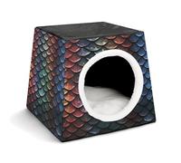 Pet Sleeping Nest Bed, Dragon Scale Printed Dog House Cat Nest, Winter Pet House are Suitable for Most Cats, Dogs, and Other Small Pets