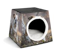 Pet Sleeping Nest Bed, English Bulldogs Printed Dog House Cat Nest, Winter Pet House are Suitable for Most Cats, Dogs, and Other Small Pets