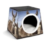 Pet Sleeping Nest Bed, Funny Donkey Printed Dog House Cat Nest, Winter Pet House are Suitable for Most Cats, Dogs, and Other Small Pets