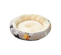 Pet Sleeping Nest - Warm Furry Pad, Round Cat Cushion | Ultra-Comfortable Nesting Donut Design With Breathable Cover, Relaxation Spot For Small Animals Rest Indoors Bedroom Sofa Floor Lounges