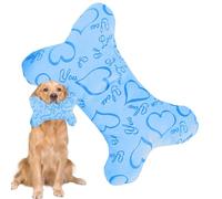 Pet Sleeping Pillow - Comfortable, Bone Shaped Neck Cushion, Machine Washable Pillow | Soft Supplies For Cats Kittens Puppies Small Medium Large Dogs Home Travel Bedroom Crate Indoor Outdoor