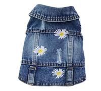 Pet Sleeveless Vest Denim Coat Dog Jeans Jacket for Small Medium Dogs Cats(Blue,XXL)