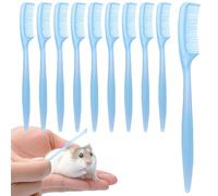 Pet Slicker Brush - 10 Pieces, Fine-And-Wide Teeth, Curved Hair Buster Comb, Hamster Cleaning Supplies | Pet Grooming Kit Suitable for Hamsters, Rabbits, Guinea Pigs