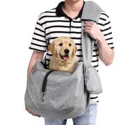 Pet Sling Carrier, Fits 6.5 to 9kg Medium Dog/Cat Sling Carrier Reversible and Hands-Free Dog Bag with Adjustable Strap and Pocket Shoulder Pad