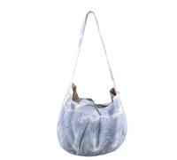 Pet Sling Carrier, Small Dog and Cat Shoulder Carrying Bag, Breathable Canvas Pet Travel Sling with Extra Pocket for Puppy Outdoor Walks, Blue