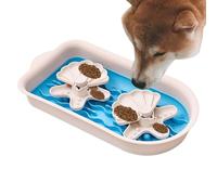 Pet Slow Feeder Bowl | Double Bowl Slow Feeder for Dogs and Cats | Innovative Anti-Choking Maze Dog Bowl | Promotes Healthy Eating Habits | Great for Feeding Treats and Yogurt at Home