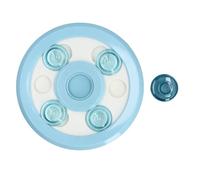 Pet Slow Feeder Bowl Leak Proof ABS Slow Food Bowl for Dogs Cats Hamsters Game Plate Shape Enrichment Tool Promotes Eating Habits Easy to Clean Durable Feeding Solution (Blue and White)