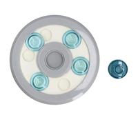 Pet Slow Feeder Bowl Leak Proof ABS Slow Food Bowl for Dogs Cats Hamsters Game Plate Shape Enrichment Tool Promotes Eating Habits Easy to Clean Durable Feeding Solution (Light Grey)