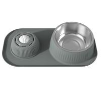 Pet Slow Feeder Bowl with Lick Mat Ball - Large, Thickened, Non-Slip & Non-Detachable Design, Choking Hazard Prevention, 2-in-1 Bowl & Lick Ball, Detachable Structure, for Dry & Wet Food