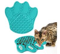Pet Slow Feeder Lick Mat Paw-Shaped Slow Food Dispensing Treater, Dog Slow Food Bowl, Dog Cat Puzzle Feeder for Anxiety Relief, Peanut Butter Lick Pad-Promote Health for Dogs/Cats