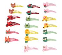 Pet Snap Hair Clips, Letter Style Plastic Hairpins, 20pcs Multi Colors - Cute Accessories, Durable Material, Perfect for Dogs Cats Rabbits